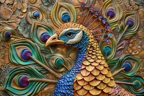 工藝品清新立體浮雕孔雀——海報(bào)設(shè)計(jì)欣賞